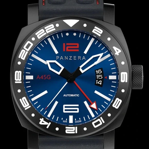 PANZERA Aquamarine 45 Automatic Wristwatch - Picture 2 of 11